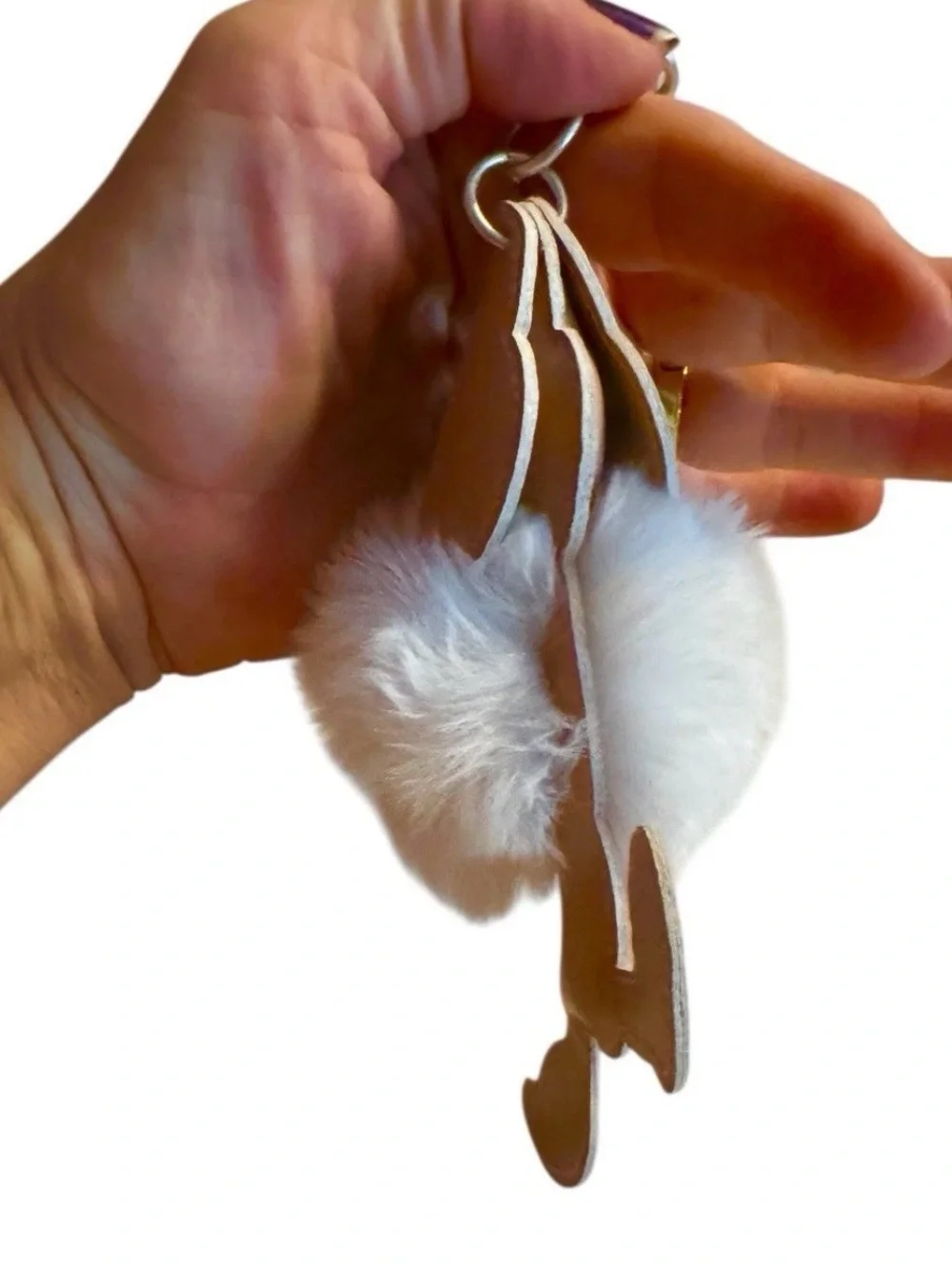 Fluffy Pink Poodle Bag Charm Keychain From Chico’s, NWT